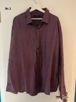 Hemd, Buisness-/Anzughemd, 2XL, Slim Fit, kariert, bordeaux/weiß Hamburg-Mitte - Hamburg Borgfelde Vorschau