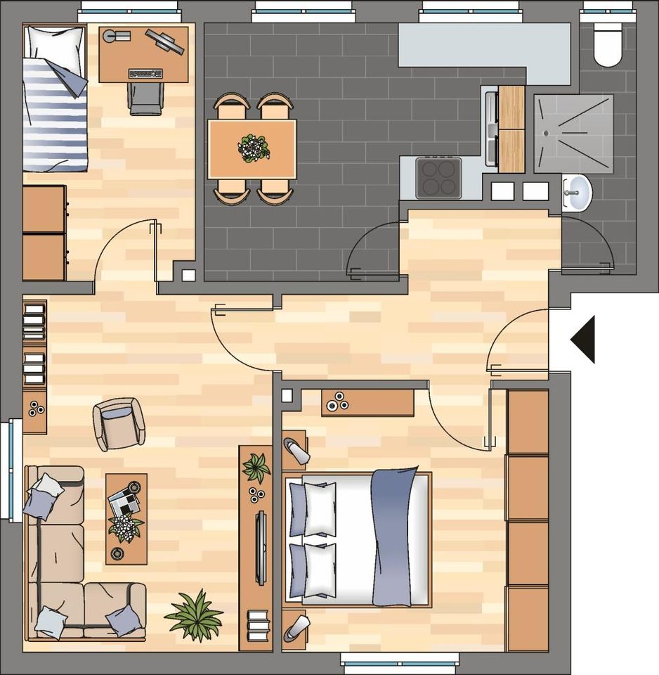 Schöne 3-Zimmer-Wohnung im Erdgeschoss in Wilhelmshaven City zu sofort! in Wilhelmshaven