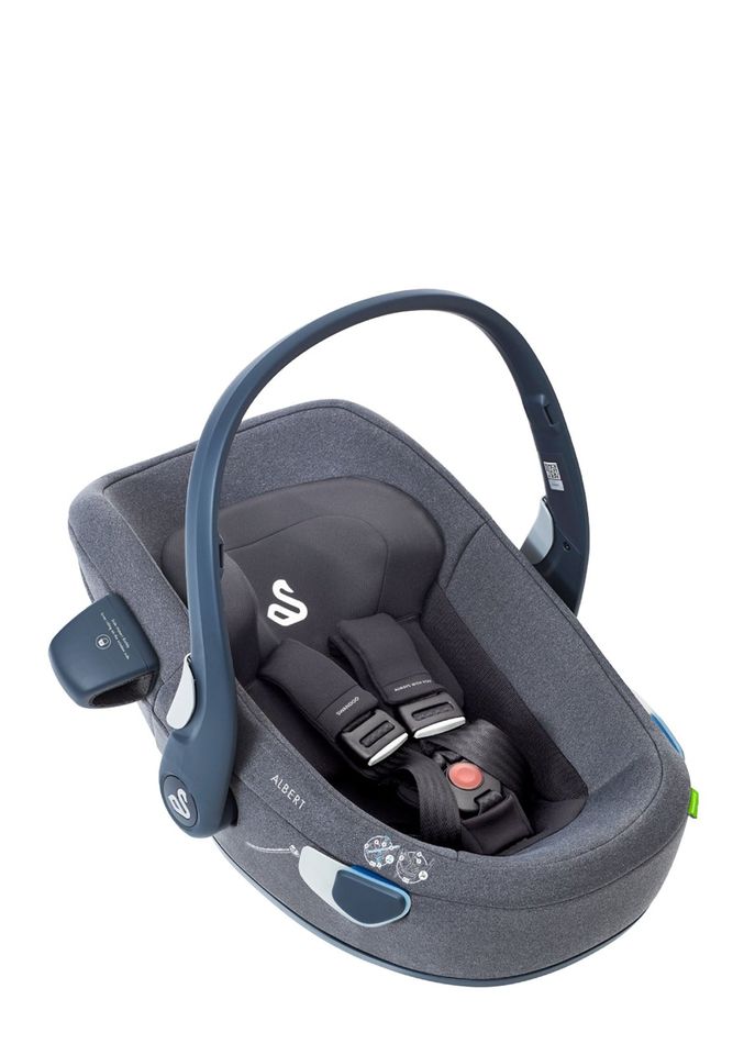 SWANDOO Albert i-Size Babyschale Sesam Grey inkl. Isofix Base Universal in Centrum