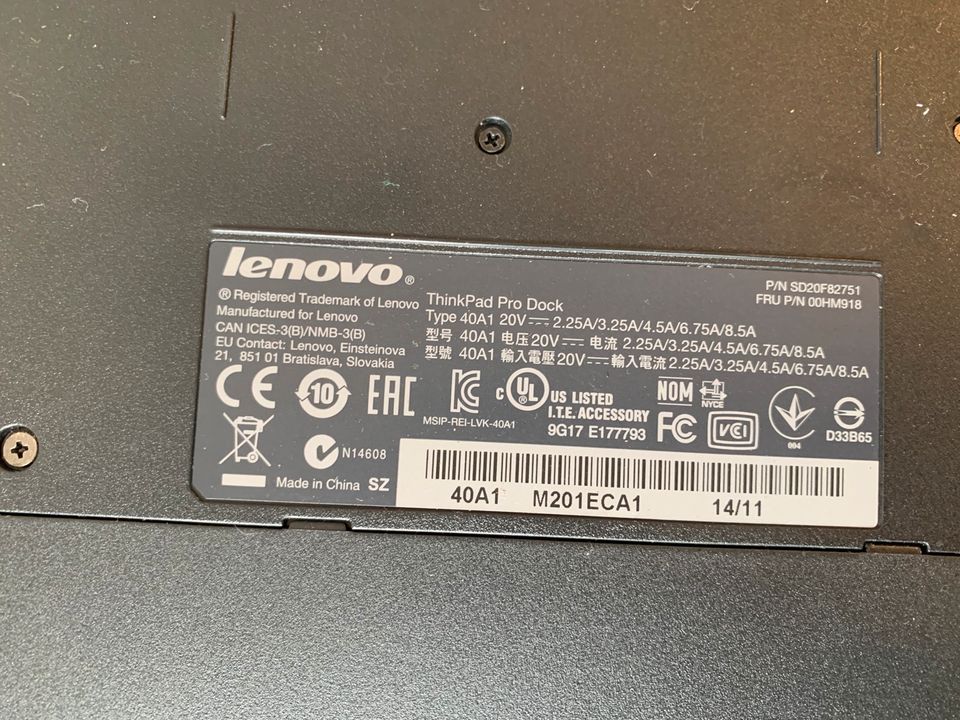 Lenovo Think Pad Pro Dock Docking Station Port Replikator in Eschwege