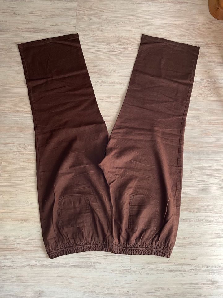 Leinenhose* braun* Gr 50* Damenhose* Hose* Schlupfhose* Bonprix in Homberg