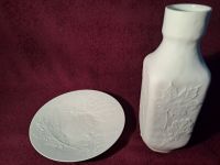 Hutschenreuther Vase und Schale Biskuit Porzellan Blätter Relief Hessen - Einhausen Vorschau