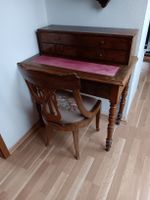 Antiker Sekretär Schreibtisch mit zwei Stühlen Baden-Württemberg - Renningen Vorschau