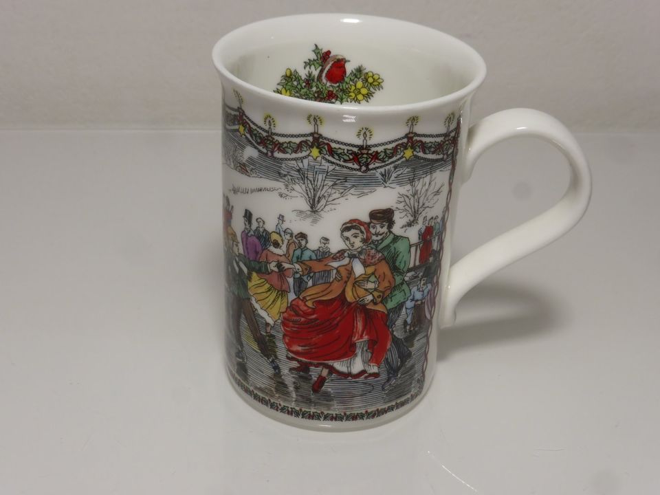 Fine Bone China Porzellan Winter Kaffeebecher in Scheer