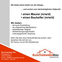 Maurer und Bauhelfer gesucht (m/w/d) Nordrhein-Westfalen - Rietberg Vorschau