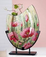 Dekorative Vase bauchig BERBERE aus farbigem Mosaikglas Höhe 26cm Hessen - Körle Vorschau