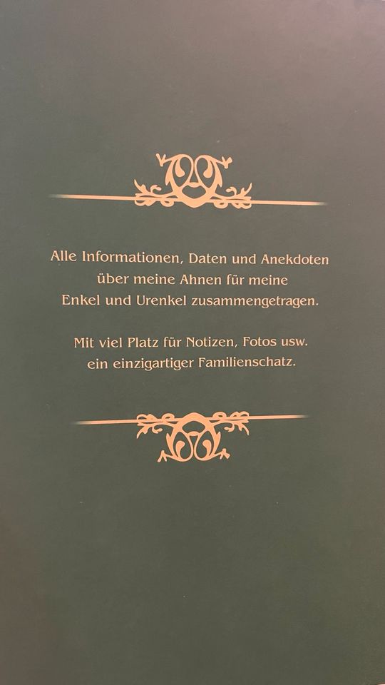 Familienstammbuch mit Ahnentafel in Leingarten