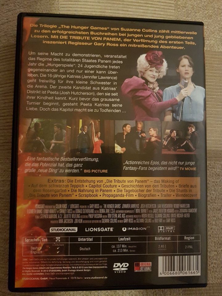 Die Tribute von Panem, The Hunger Games DVD in Sassenburg