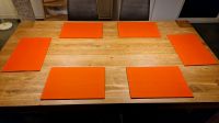 DAFF 6 Stück Tischset, Platzset, 100 % Wolle, Orange, rechteckig Baden-Württemberg - Güglingen Vorschau