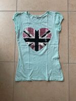 Cooles H&M Glitzer Shirt Herz Flagge Türkis 12-14y 152 158 TOP Bayern - Miesbach Vorschau