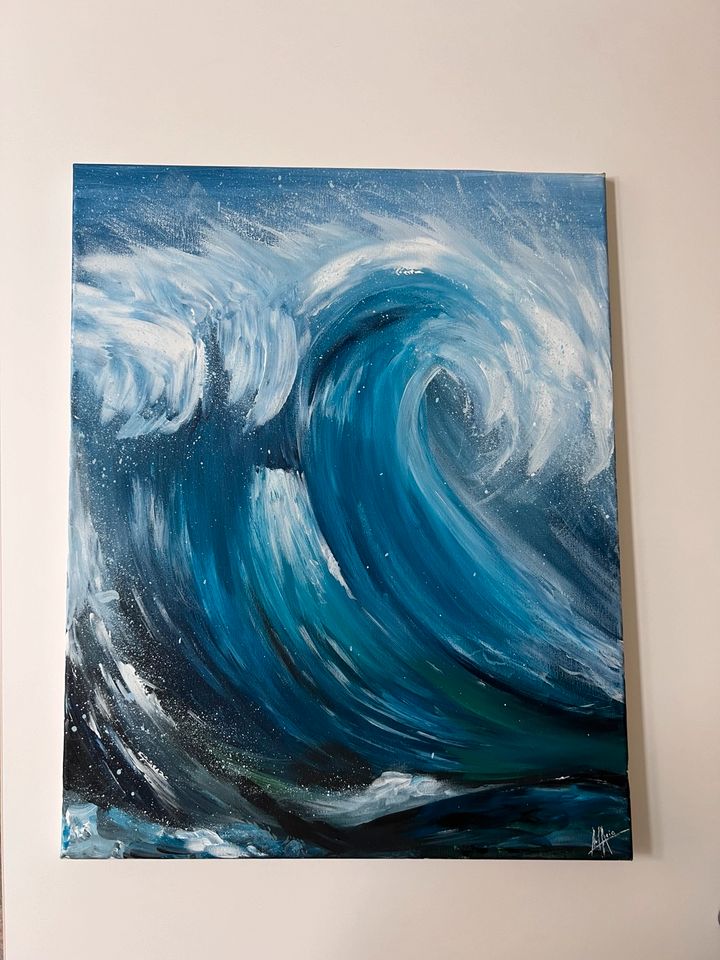 Gemälde auf Leinwand mit Meereslandschaft ,handgefertigt,40/50cm in Bremen