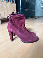 Stuart Weitzman - burgunder-rote Stiefletten mit Absatz Berlin - Schöneberg Vorschau