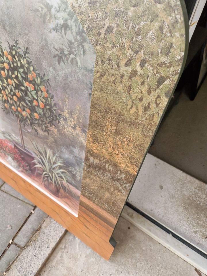 hübsches Gemälde mit See Pflanzen Motiv im Holzrahmen, Holzbild in Möhrendorf