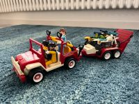 Retro Playmobil Jeep mit Motorradanhänger Baden-Württemberg - Korntal-Münchingen Vorschau