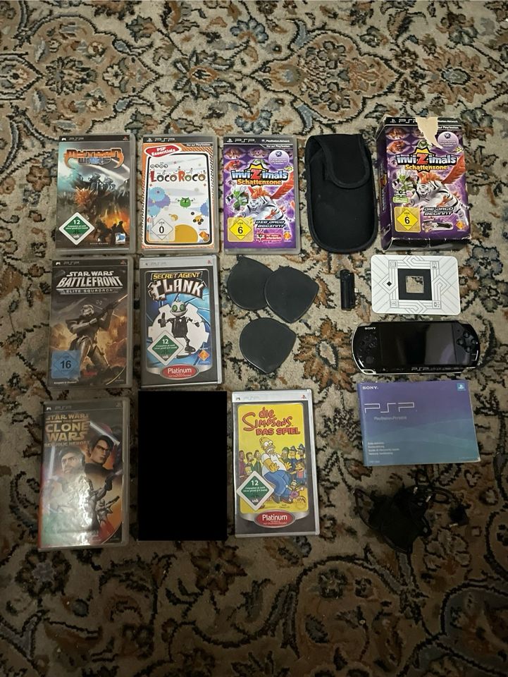 PSP 3004 Paket mit Kamera und 7 Spielen in Tauberbischofsheim