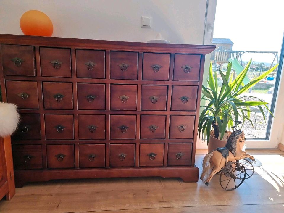 Apothekerschrank Sideboard antik schubladenschrank schrank Teak in Calden