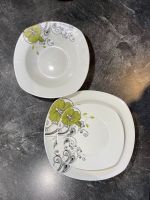 Geschirrset weiße Teller mit grünem Blumenmuster Rheinland-Pfalz - Kaiserslautern Vorschau