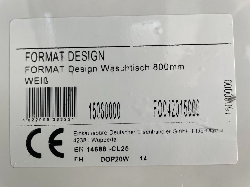 Format Design Waschtisch/Waschbecken 800 mm zu verkaufen in Simmerath