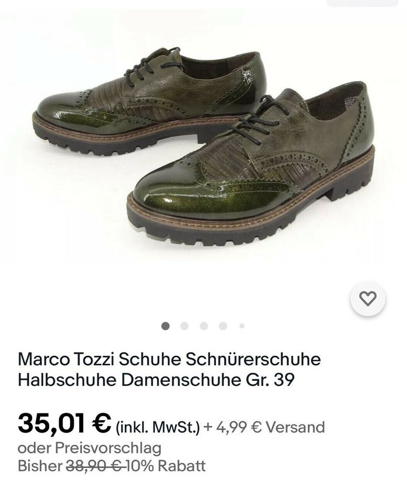 Damen Schuhe Marco Tozzi NEU Gr 39 in Hamburg