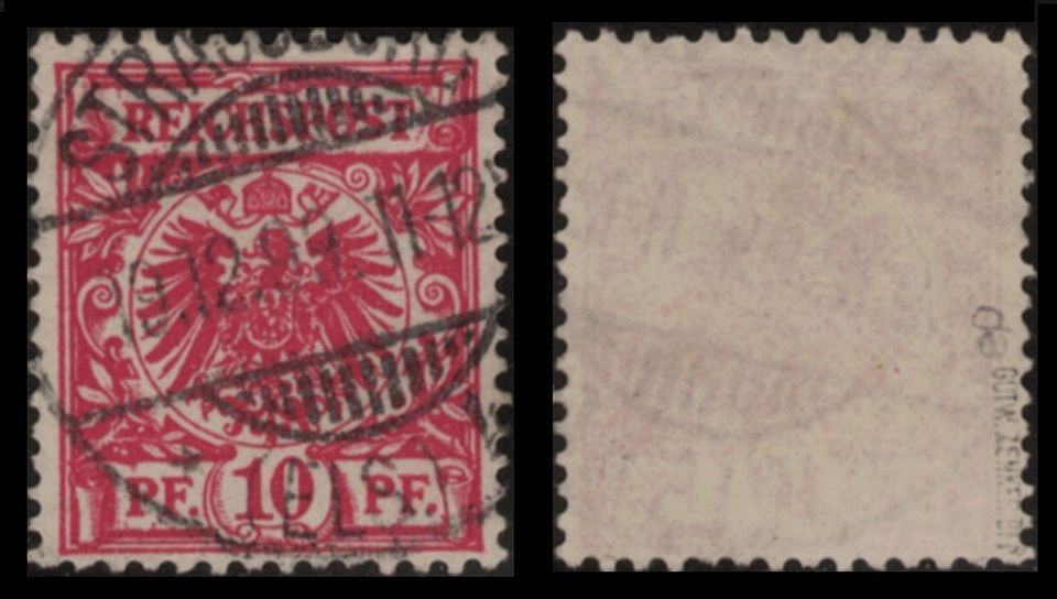 DR 1889 ● Mi.45-47 Krone/Adler ● Farbvarianten ● gest. ● geprüft in Altenstadt
