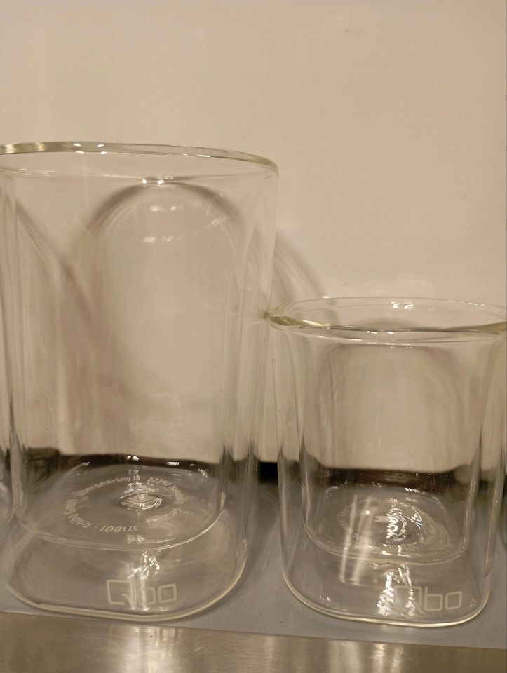 6 Tschibo QBO Gläser Tassen doppelwandig in Vaihingen an der Enz