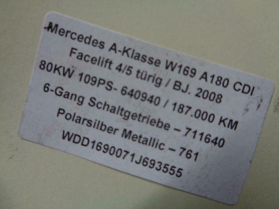 Mercedes A-Klasse W169 A180 CDI Kraftstoffverteiler A6400702395 in Gelsenkirchen