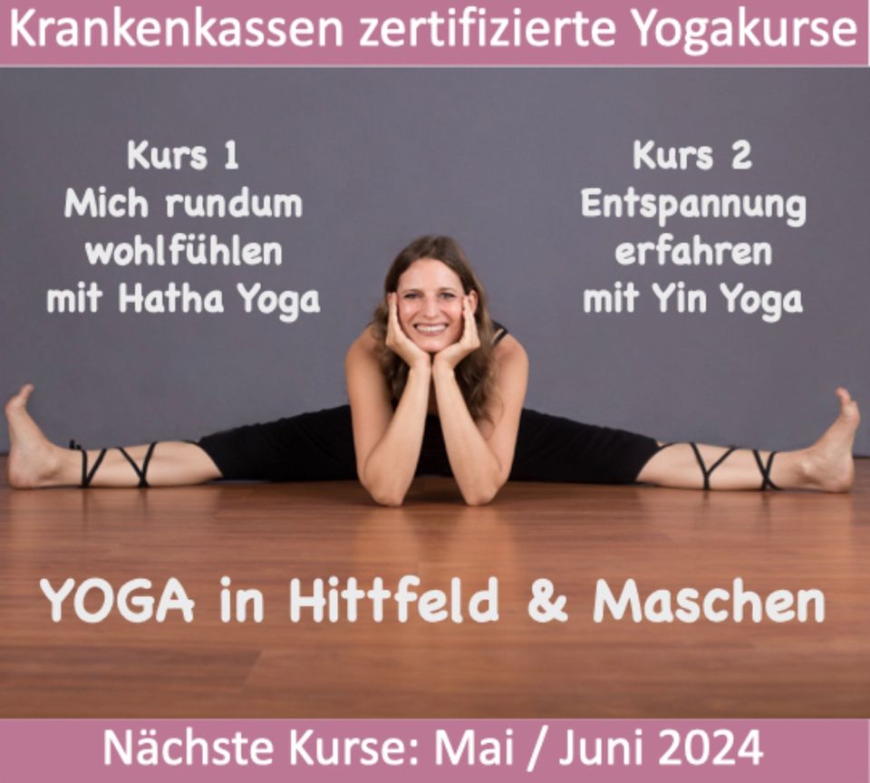 Yoga Präventionskurse Hatha & Yin in Hittfeld & Maschen in Seevetal