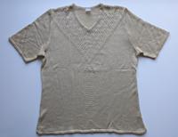 Damen Top Shirt Gr. 42 beige hellbraun Feinstrick kurzärmlig Brandenburg - Putlitz Vorschau