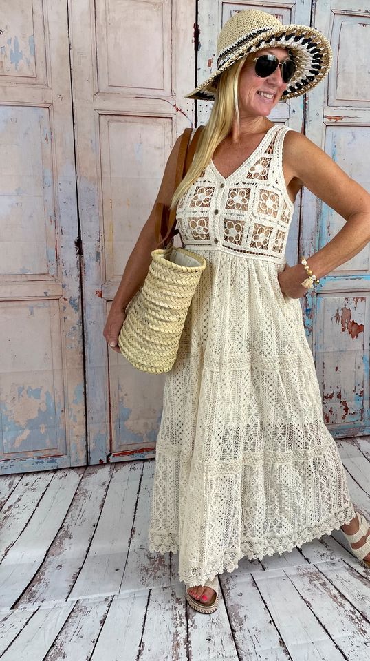 Traumhaftes hochwertiges Ibiza Boho Maxi Spitzen Kleid in Bochum