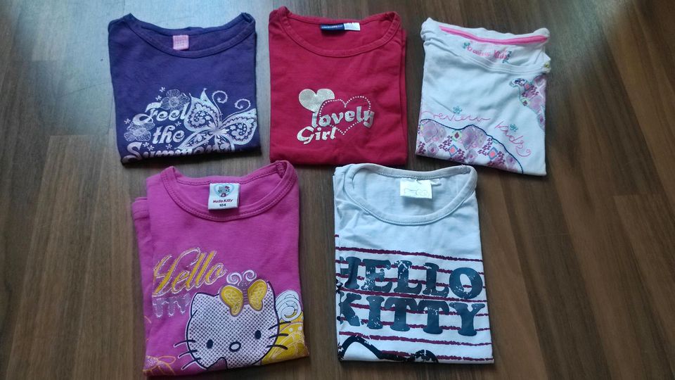 T-Shirt 104 110 Hello Kitty Baumwolle  pink weiß in Witten