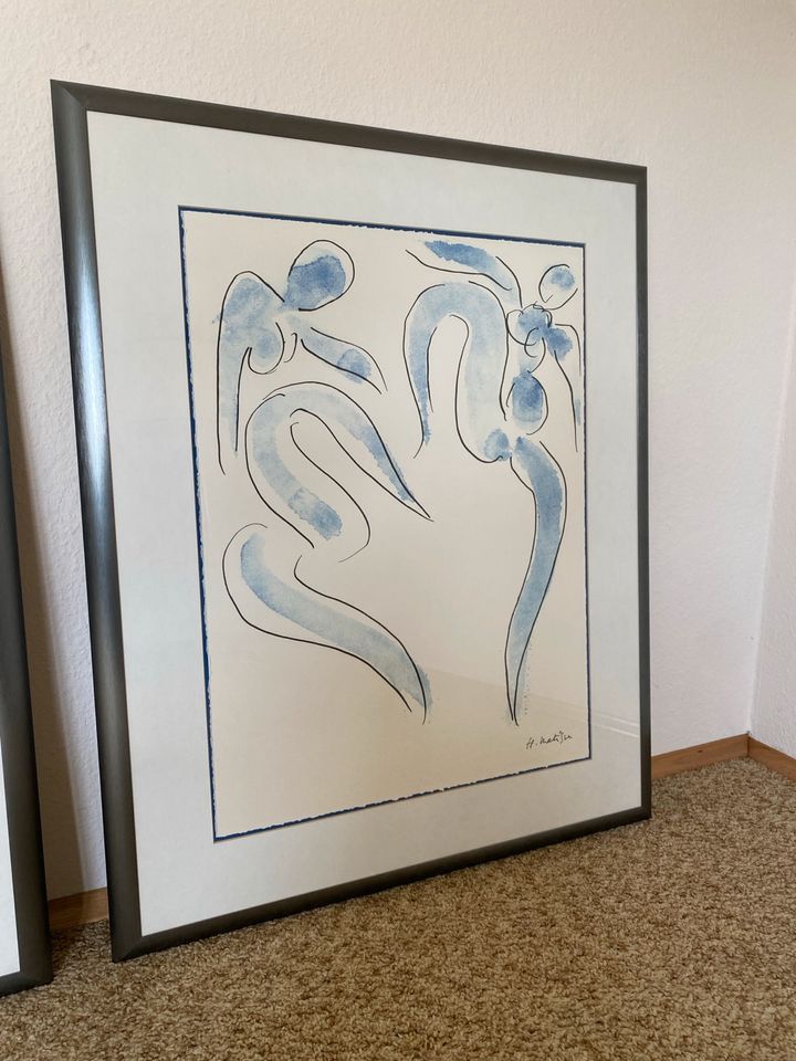 Matisse Drucke / Blau und Grün mit Rahmen Alu in Köln