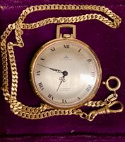 Taschenuhr Dugena 17 Rubis Antichoc vintage vergoldet mit Kette Köln - Porz Vorschau