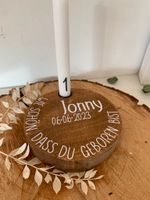 Holzteller/Geburtstag/Geburt/Taufe/Hochzeit/personalisiert/Kerze Nordrhein-Westfalen - Hamminkeln Vorschau