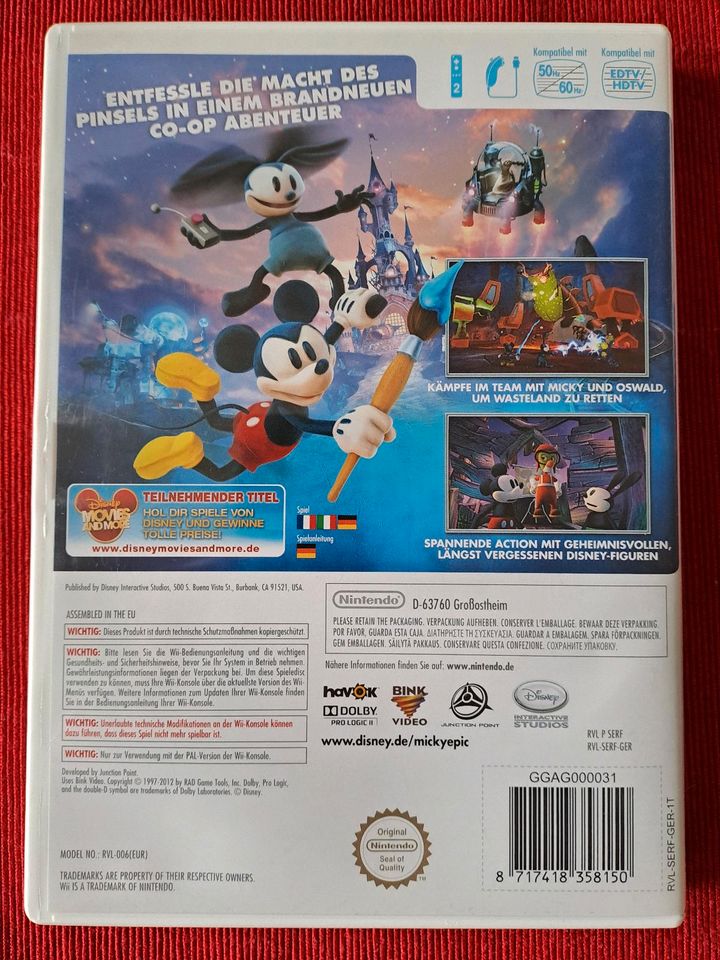 Mickey Epic die Macht der 2 für die Wii  Mit Spielanleitung in Magdeburg