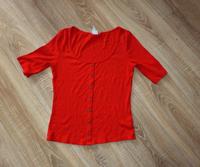 H&M süßes elegantes T-Shirt halbarm mit Knopfleiste rot Gr. M Brandenburg - Wandlitz Vorschau