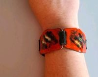 Vintage Armband Emaille auf Messing Leder 70er Nordrhein-Westfalen - Bad Honnef Vorschau