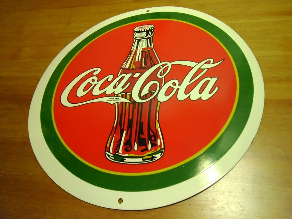 Emailleschild Coca Cola Reproduktion! 45,5 cm Durchmesser Email in München