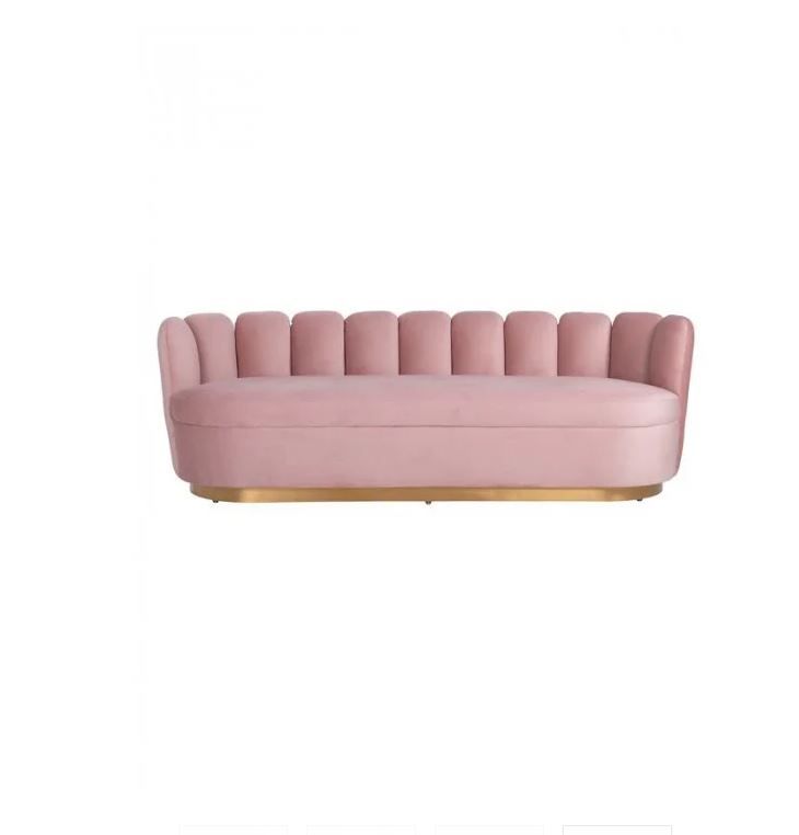 NEU! Sofa, 3-Sitzer, Pink/Gold, Polstersofa, Samt, Sitzgarnitur in Bremen