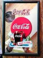 Coca-Cola Spiegelbild zwei Stück gut erhalten Sachsen - Zeithain Vorschau