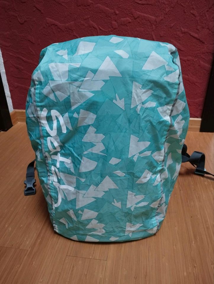 Satch Schulrucksack Rucksack Ranzen , grau-mint, mit Regenschutz in Saarburg