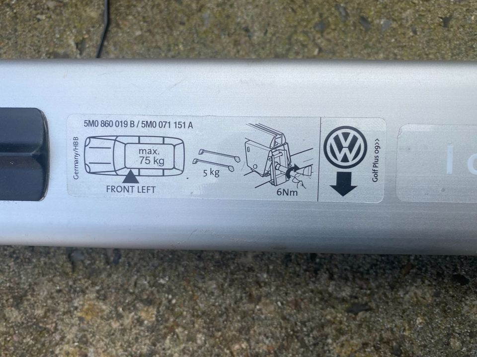 Golf Plus Grundträger Dachträger original VW in Jarplund-Weding