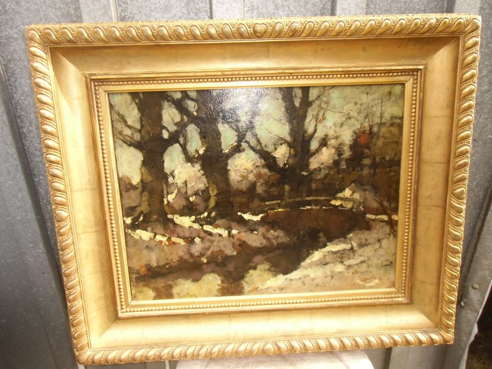 altes Gemälde  Theo de Bock  Künstlerkollege von Vincent van Gogh in Emsdetten