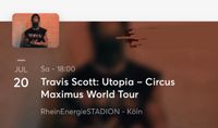 Travis Scott: Utopia - Circus Maximus World Tour KÖLN 3x Tickets Nordrhein-Westfalen - Castrop-Rauxel Vorschau