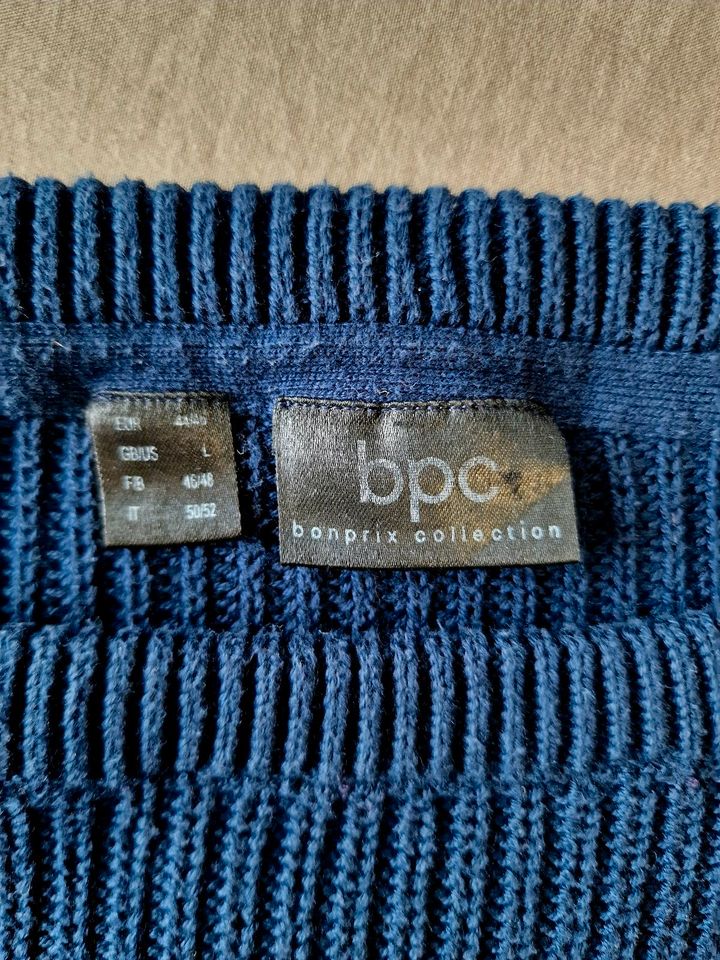 Strickpullover , Pulli Gr. 44/46 bpc , blau in Großalmerode