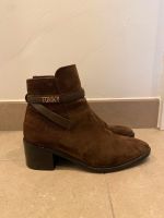 Tommy Hilfiger Stiefeletten mit breitem Absatz Wildleder 38 Hessen - Büttelborn Vorschau