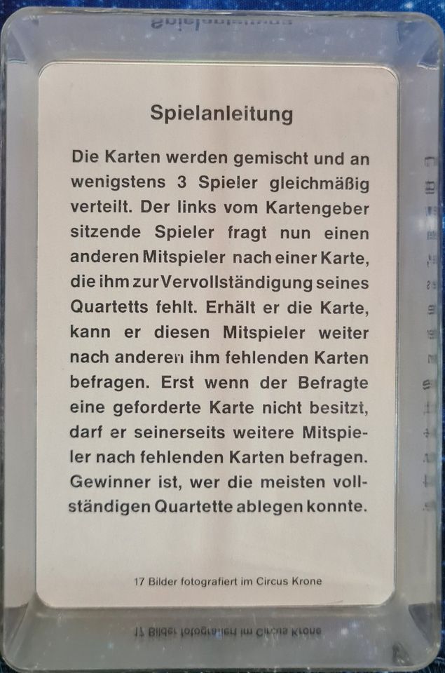 2 seltene Quartetts, Zirkusquartett und Unvergessene Heimat in Rheda-Wiedenbrück