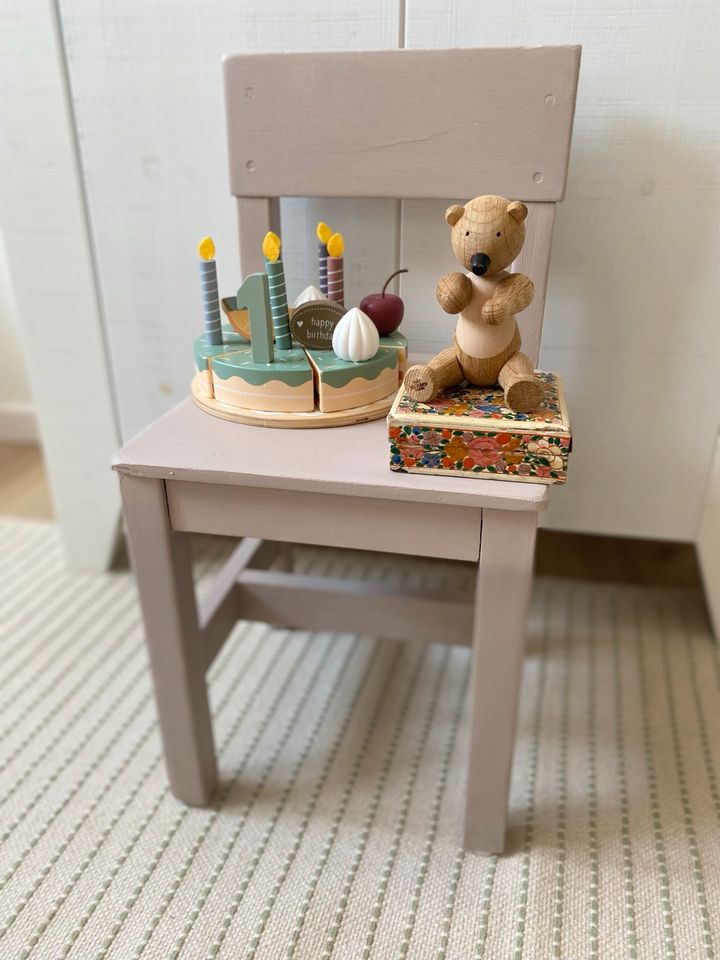 Kinder Stuhl Holz Vintage Rosa Kinderzimmer Möbel in Nettetal