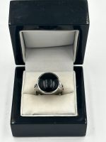 Vintage Ring mit Onyx Silber 925 Berlin - Spandau Vorschau