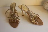 SIRENA Damen Schuhe Sandalen Sandaletten Gr.38 gold/beige  TOP Nordrhein-Westfalen - Frechen Vorschau