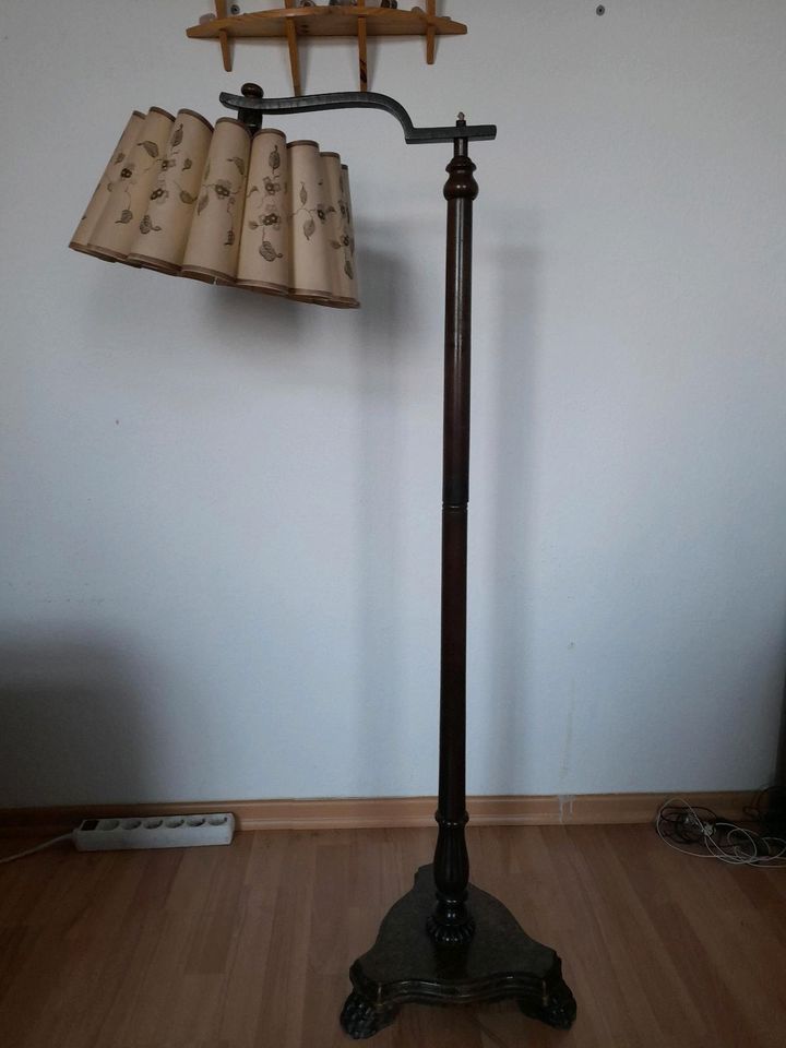 Stehlampe, Lampe, Jugendstil, Antik, Holz in Leipzig